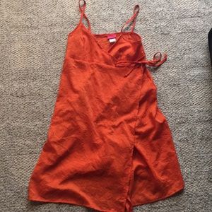 Orange Wrap Dress